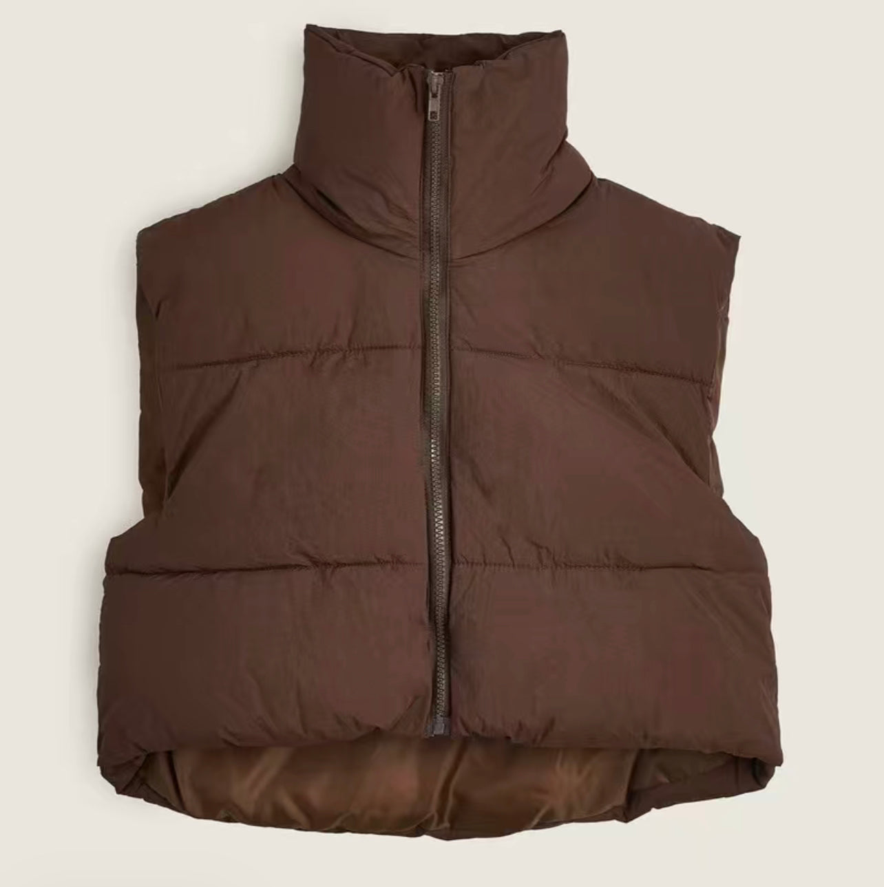 Brown puffer vest – L + H Co.